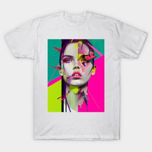 Modern woman in pop-art style T-Shirt